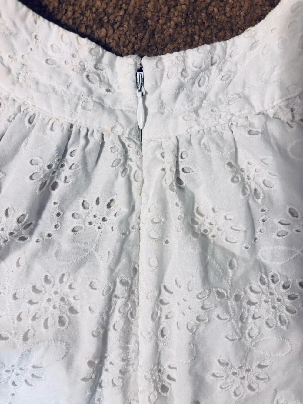 J. Crew White Eyelet Midi Tank Dress - Picture 6 of 6